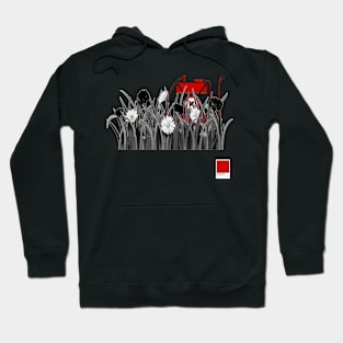 POPPY RED - white full  by COLORBLIND WorldView Hoodie